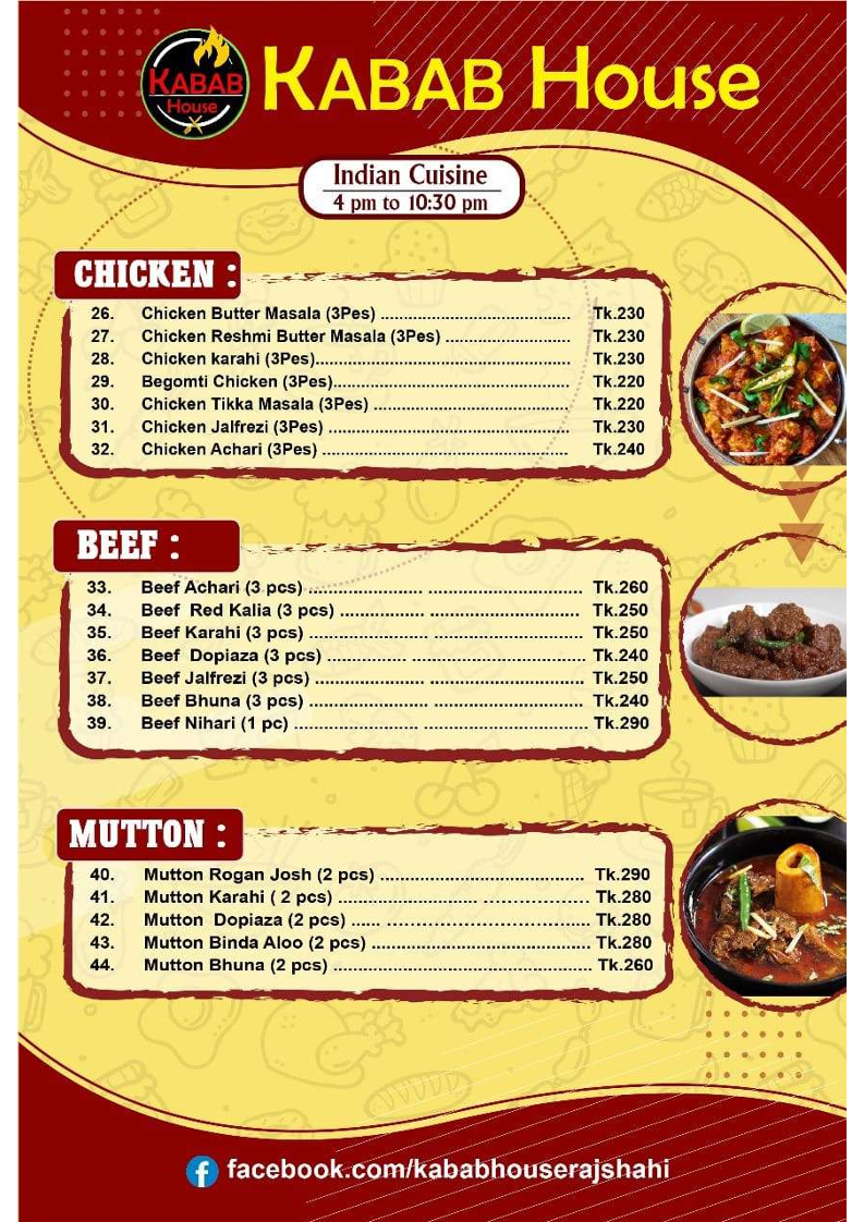 Menu Kabab House Multi Cuisine Restaurant-6