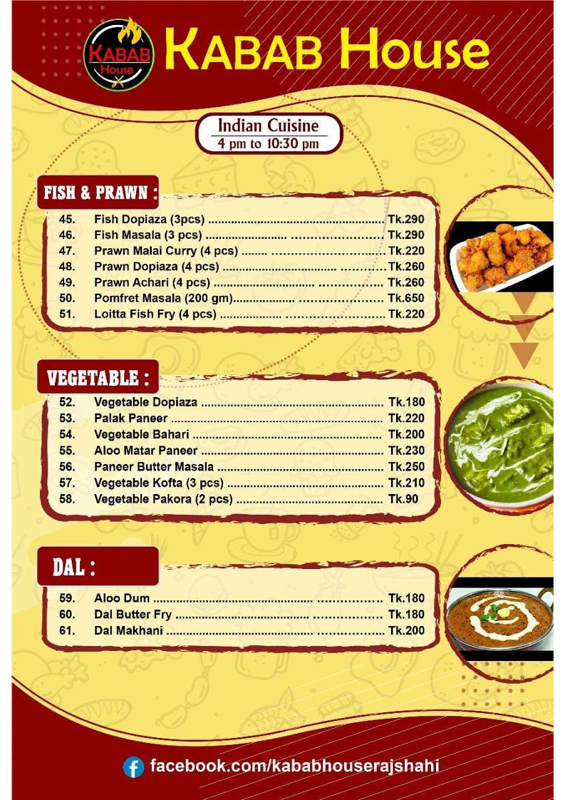Menu Kabab House Multi Cuisine Restaurant-7
