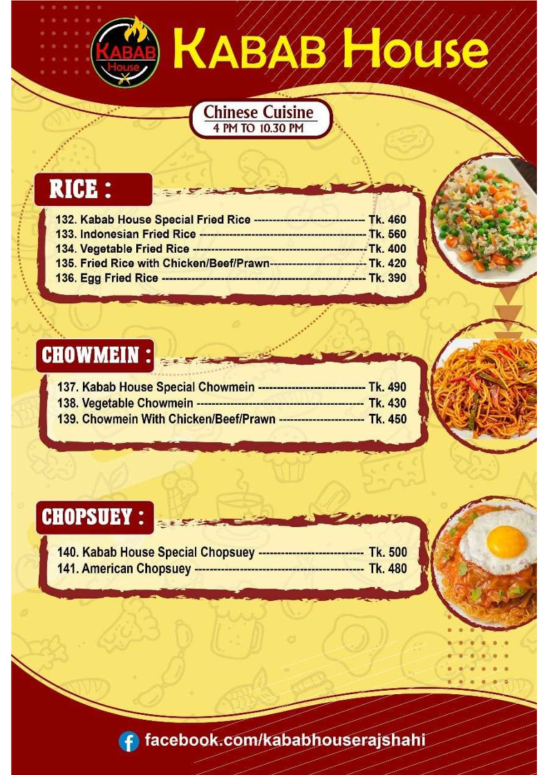 Menu Kabab House Multi Cuisine Restaurant-8