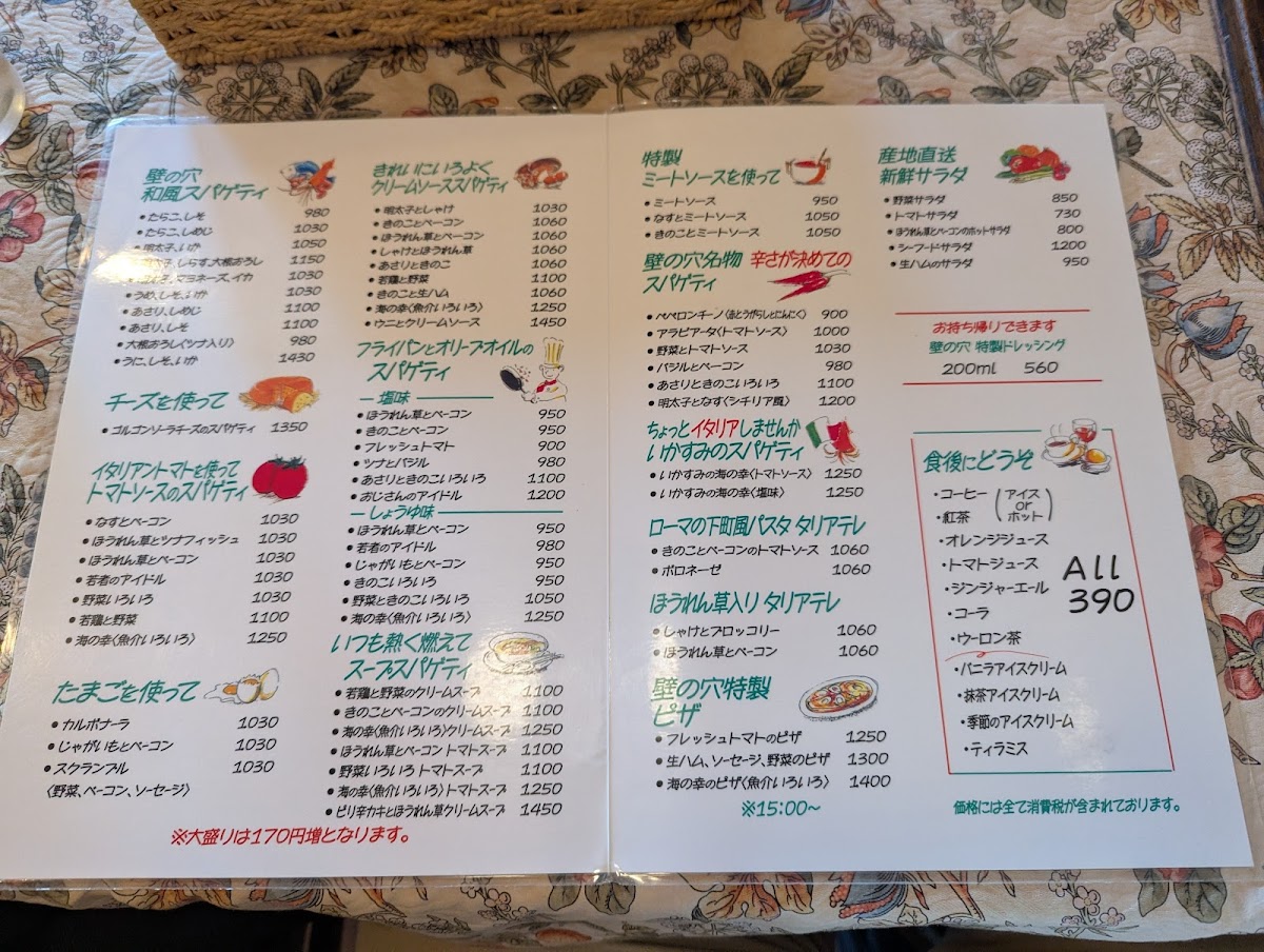 Menu Kabenoana Nishichiba-2