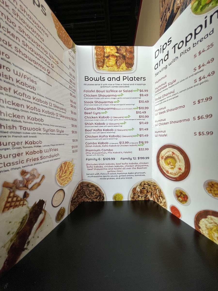 Menu Kabob Q-10