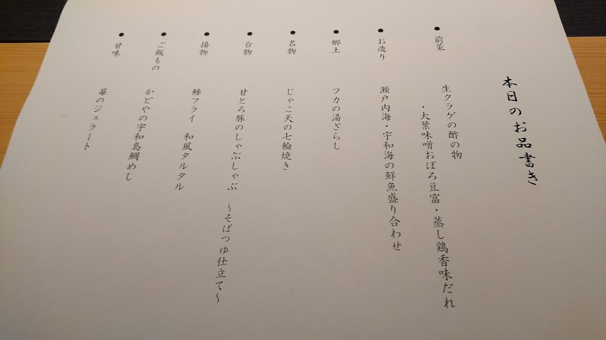 Menu Kadoya Kasumitei (Japanese Restaurant)-10