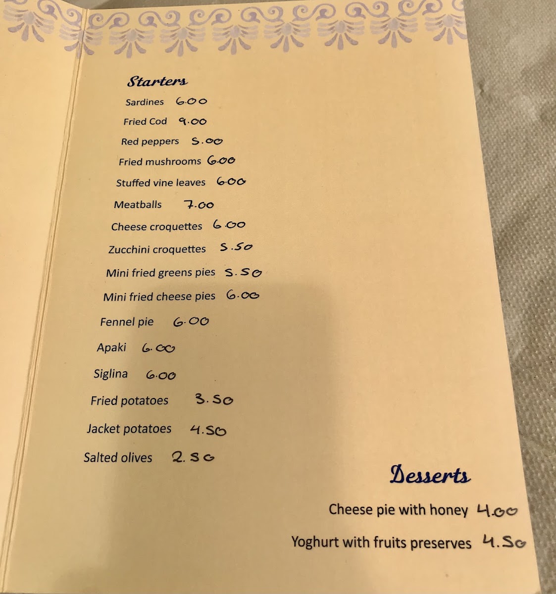 Menu Kafeneio 1912-8