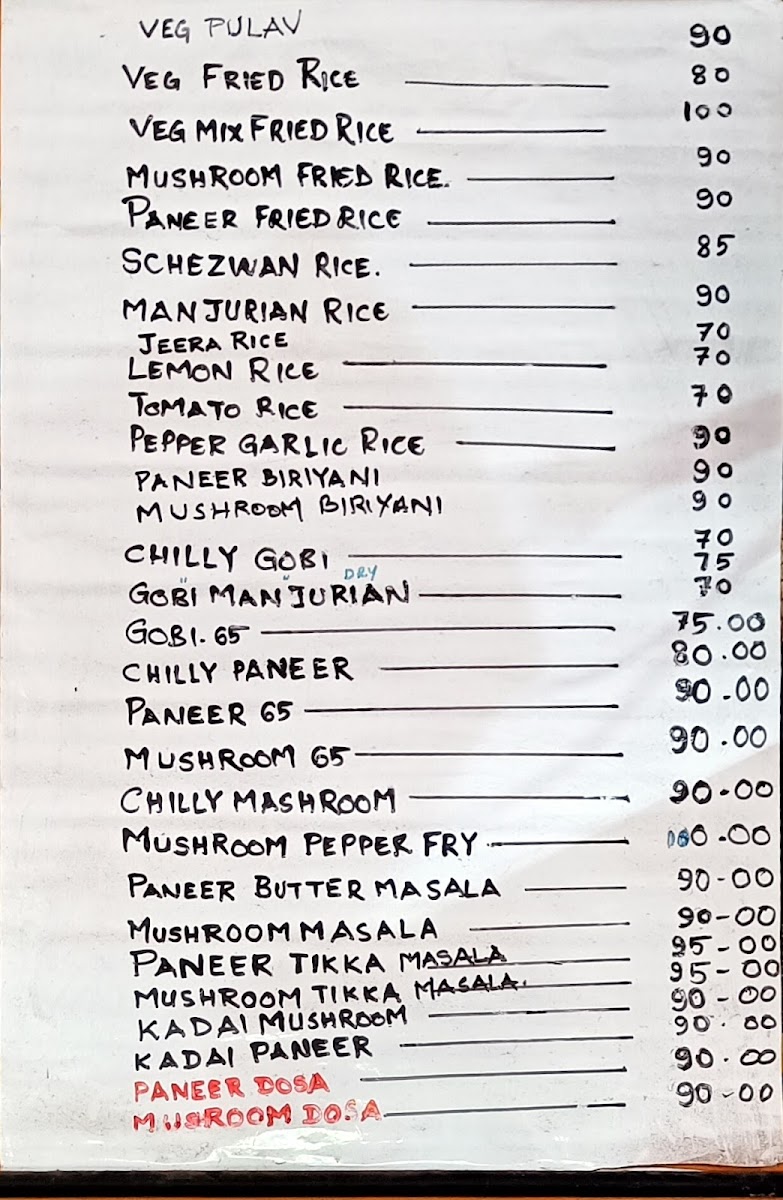 Menu Kailasam Vegeterian Cafe-8