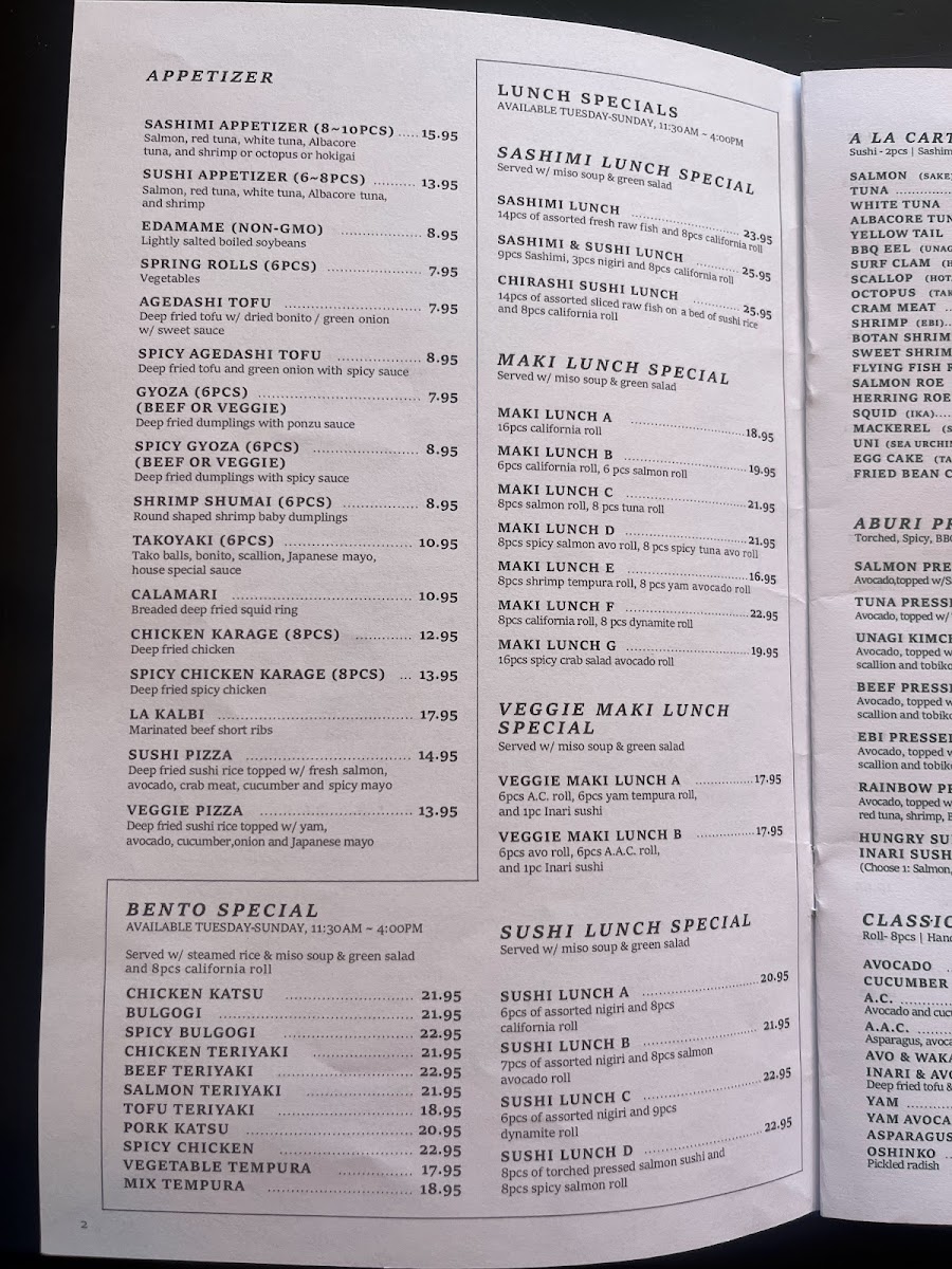Menu Kaisei Sushi-1