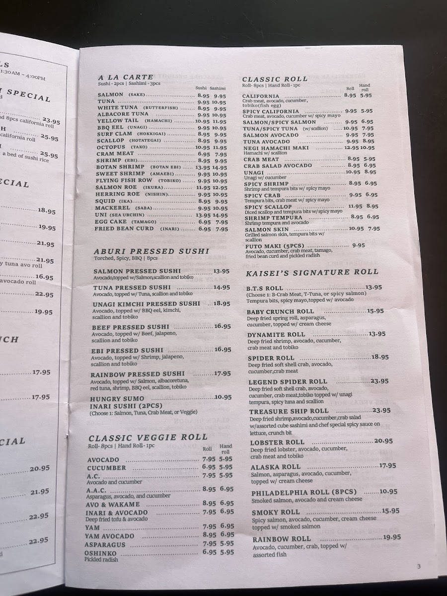 Menu Kaisei Sushi-5