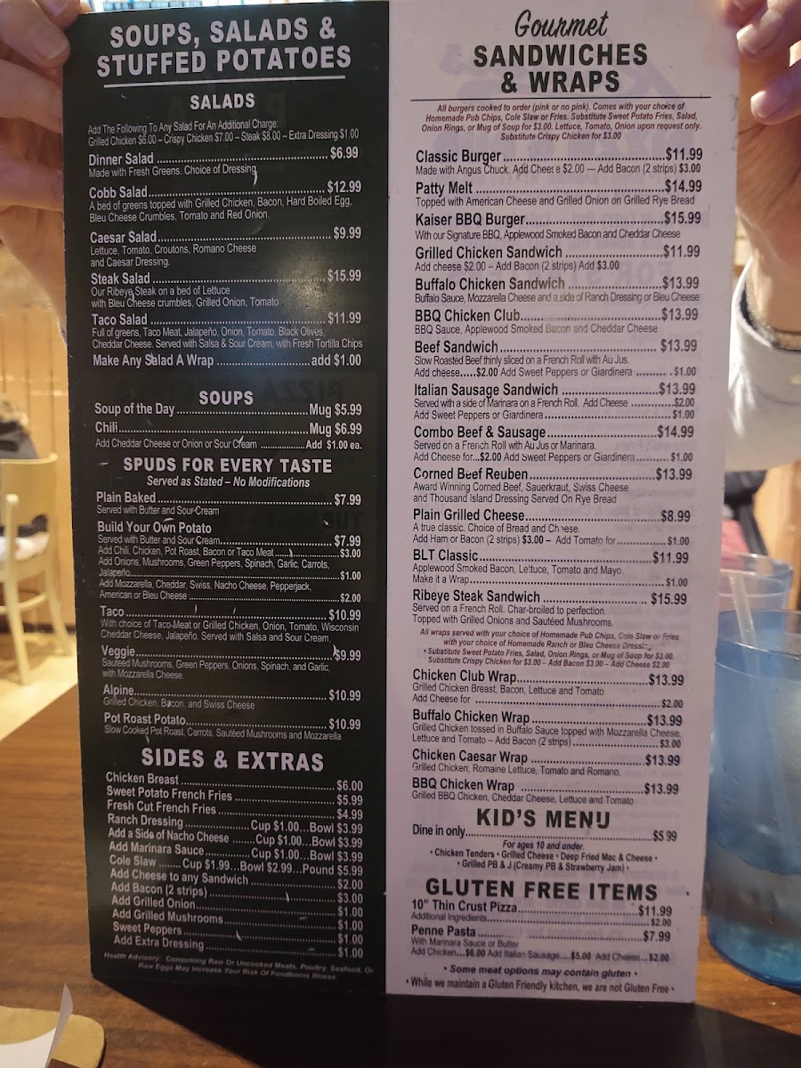 Menu Kaiser's Of Kenosha Pizza Restaurant & Pub-3
