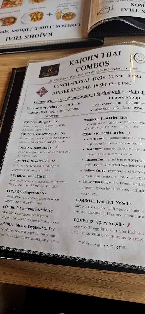 Menu Kajohn Thai Restaurant-2