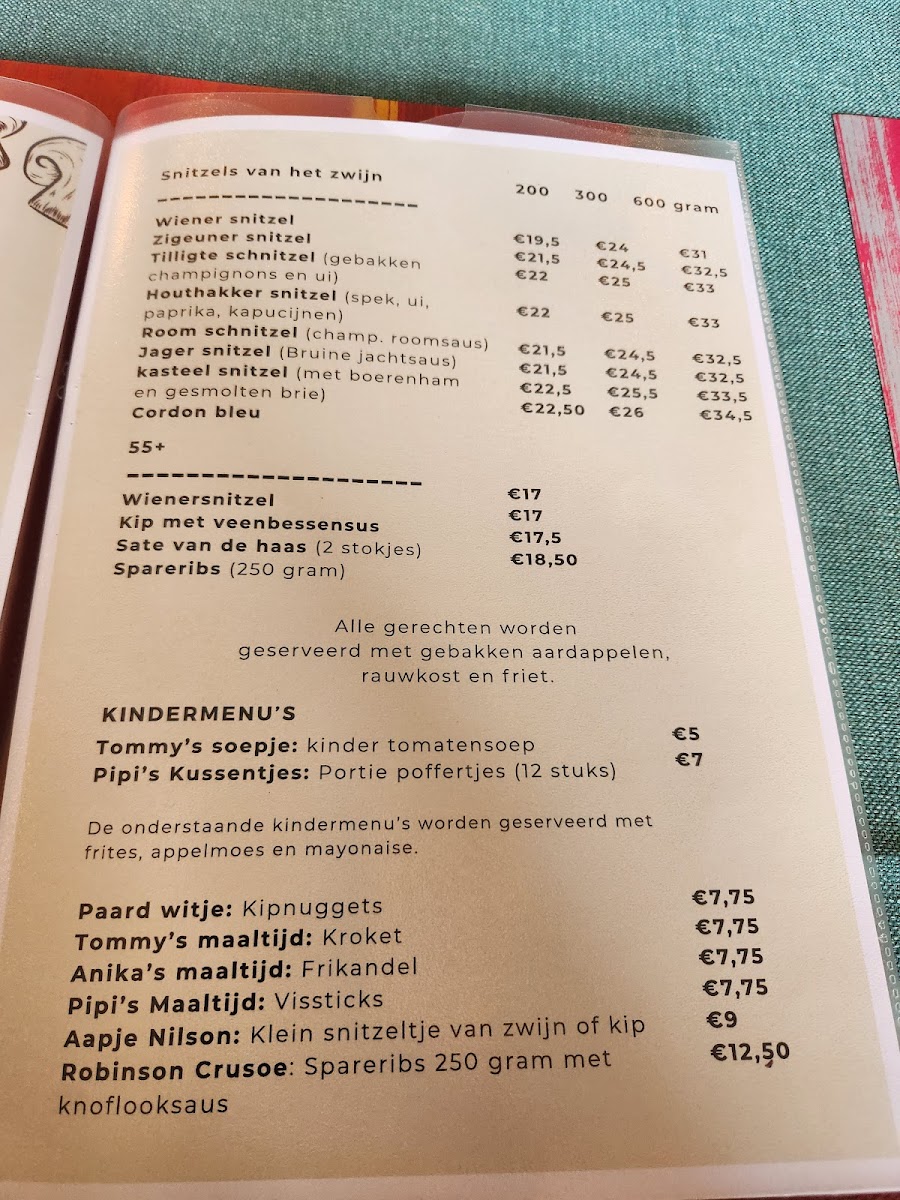 Menu Kakelbont, Eetgeleghenheid-1