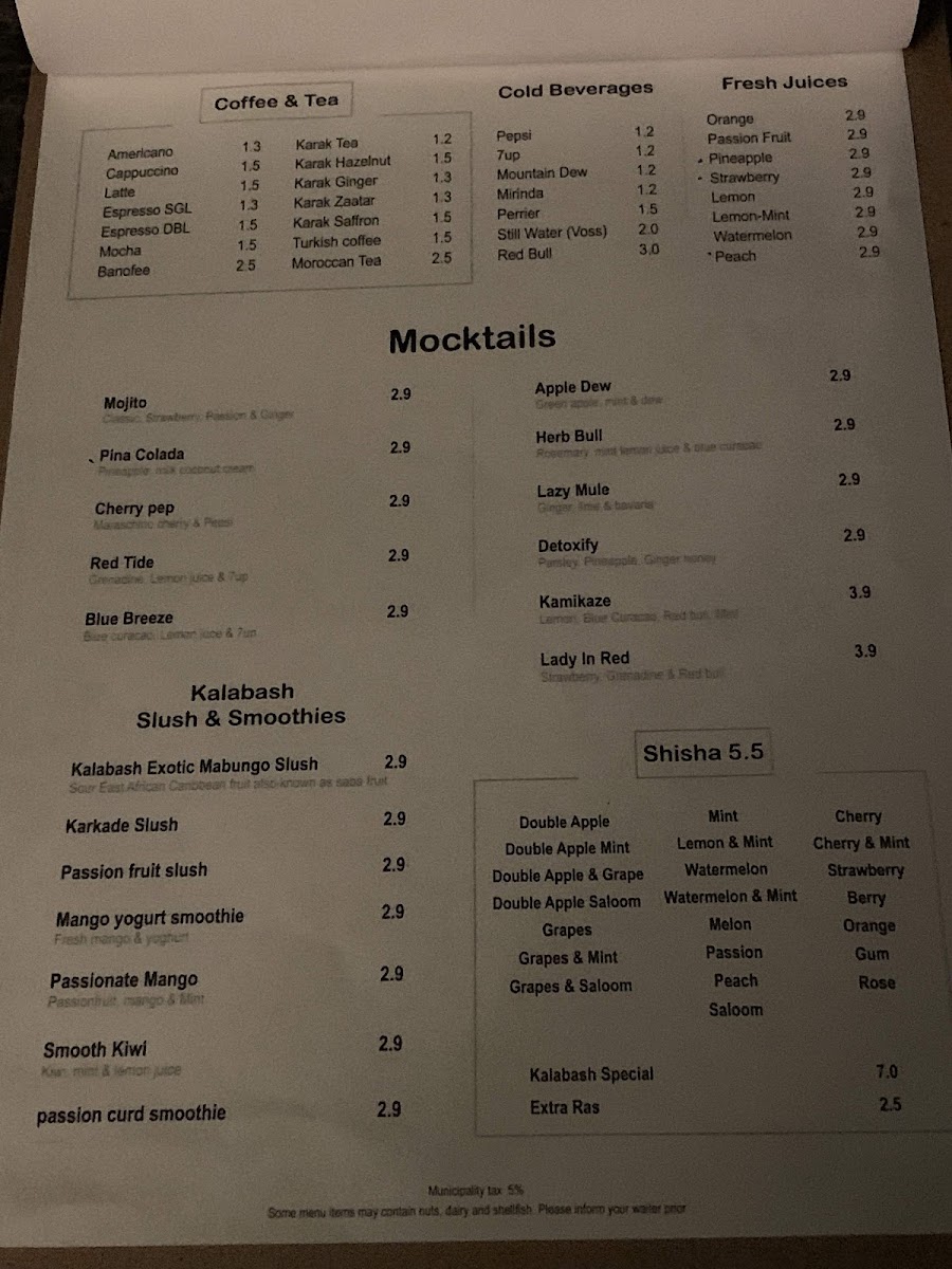 Menu Kalabash Restaurant & Lounge-10