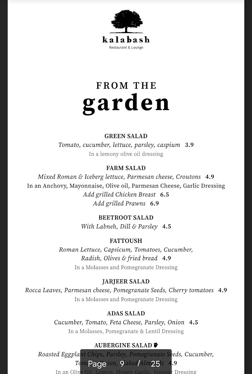 Menu Kalabash Restaurant & Lounge-7