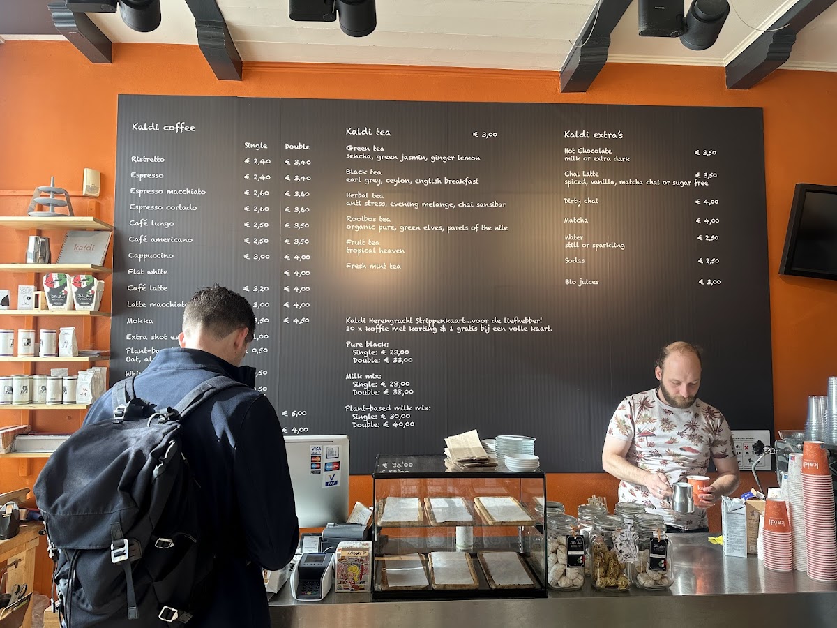 Menu Kaldi Koffie & Thee Amsterdam Herengracht-2