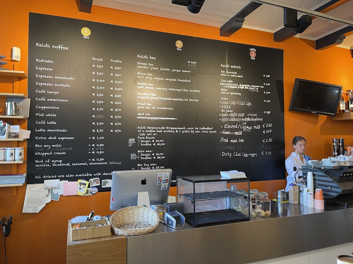 Menu Kaldi Koffie & Thee Amsterdam Herengracht-3