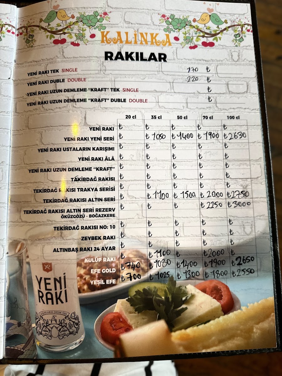 Menu Kalinka-1