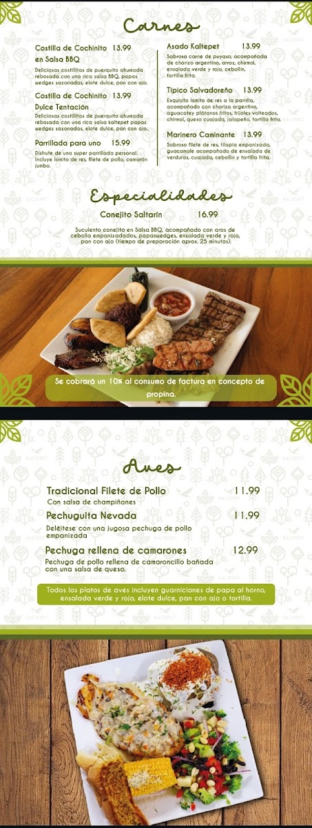 Menu Kaltepet • Los Naranjos-1