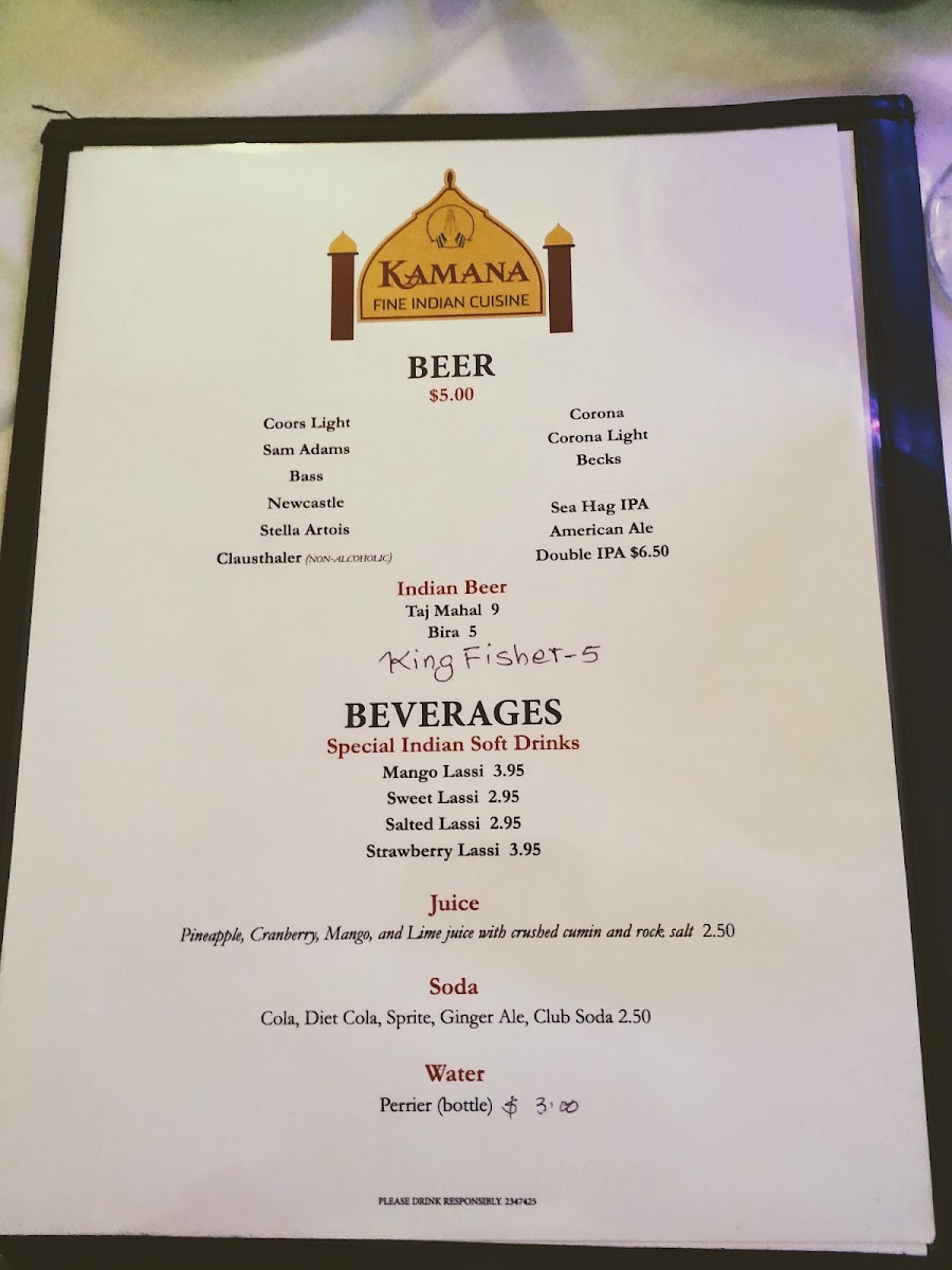 Menu Kamana Fine Indian Cuisine-3
