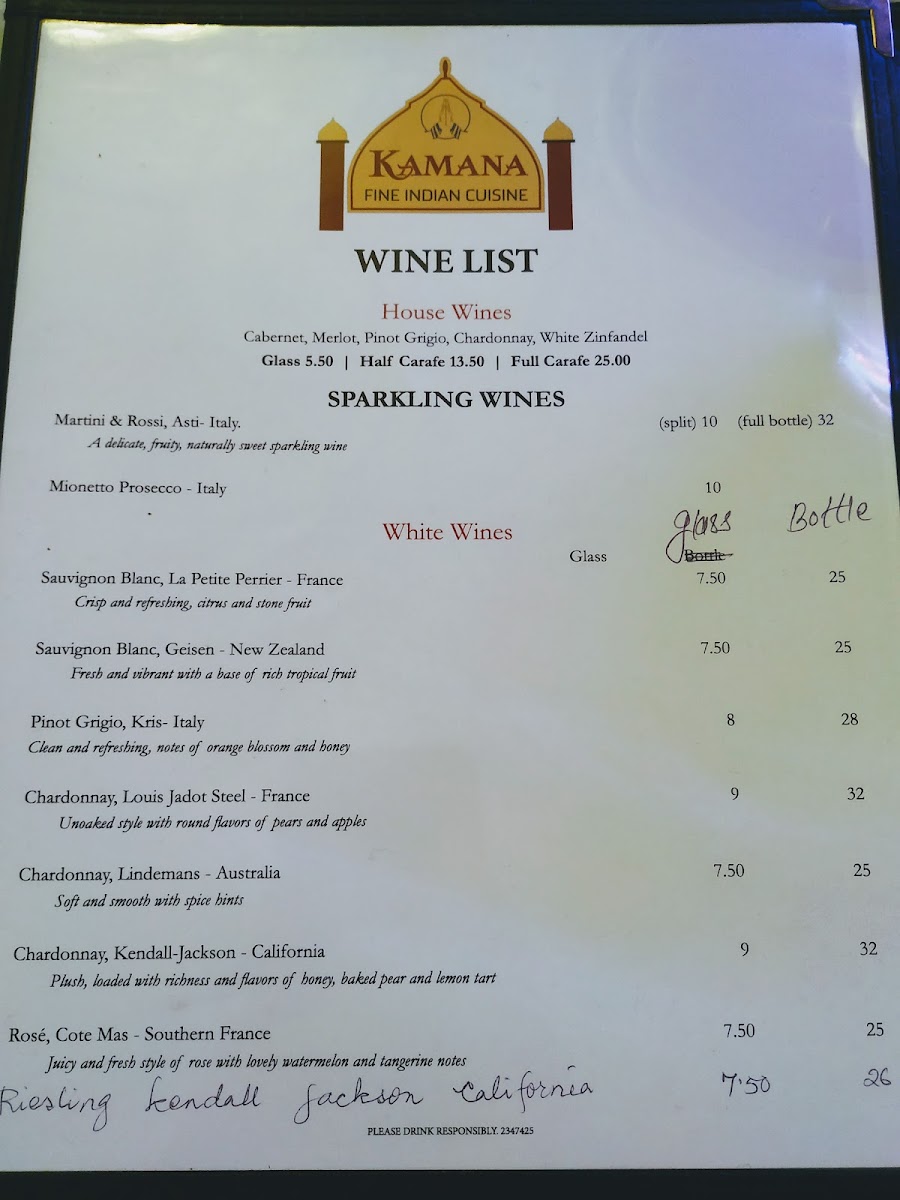 Menu Kamana Fine Indian Cuisine-4
