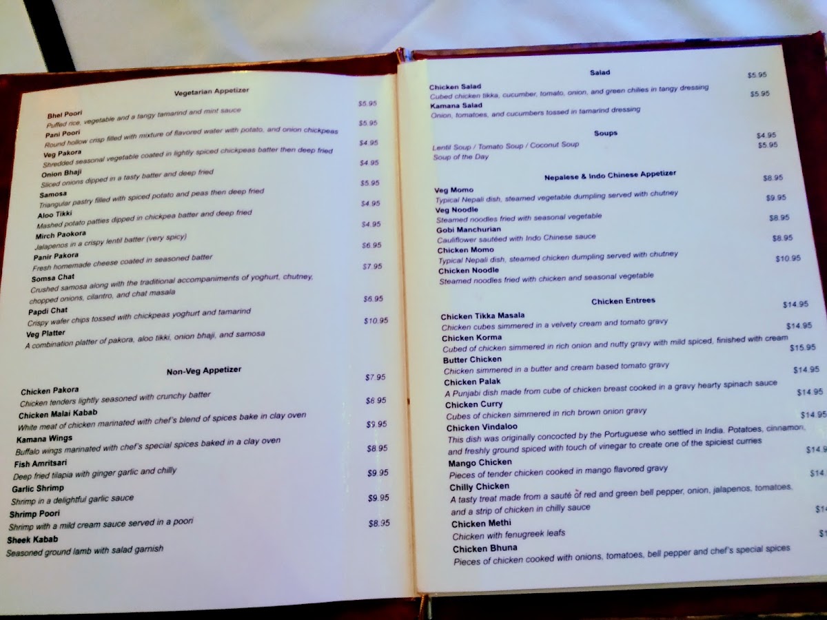 Menu Kamana Fine Indian Cuisine-5