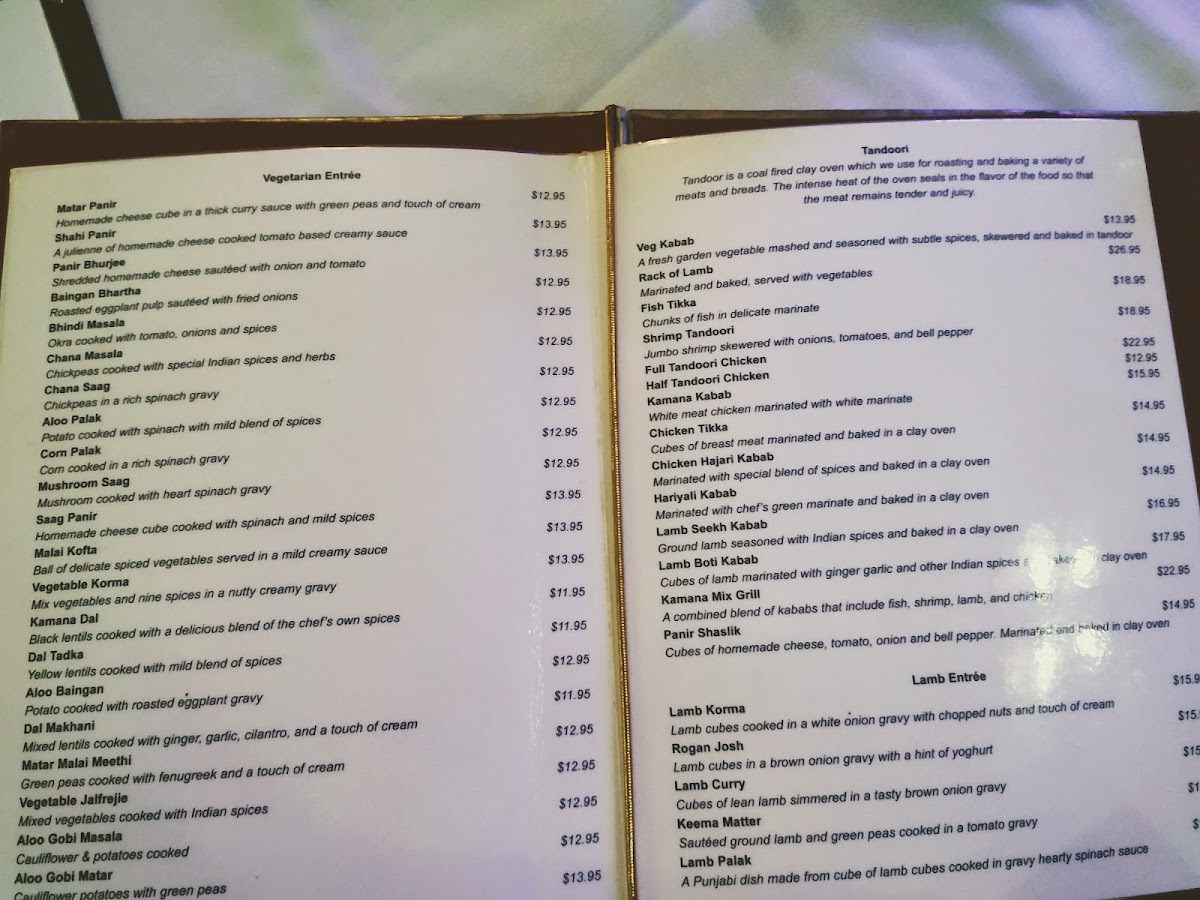 Menu Kamana Fine Indian Cuisine-7