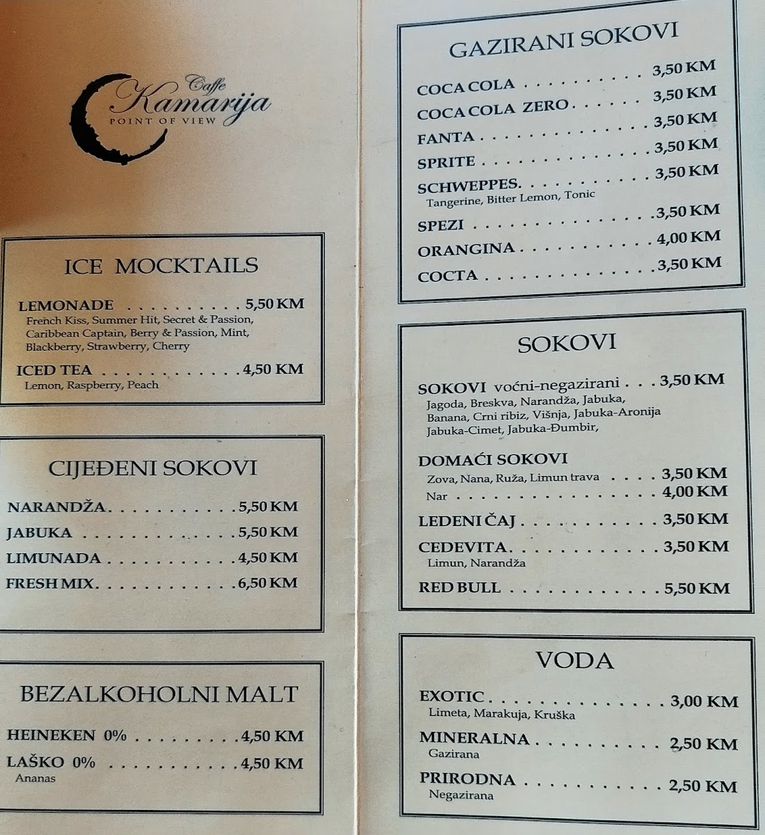 Menu Kamarija-1