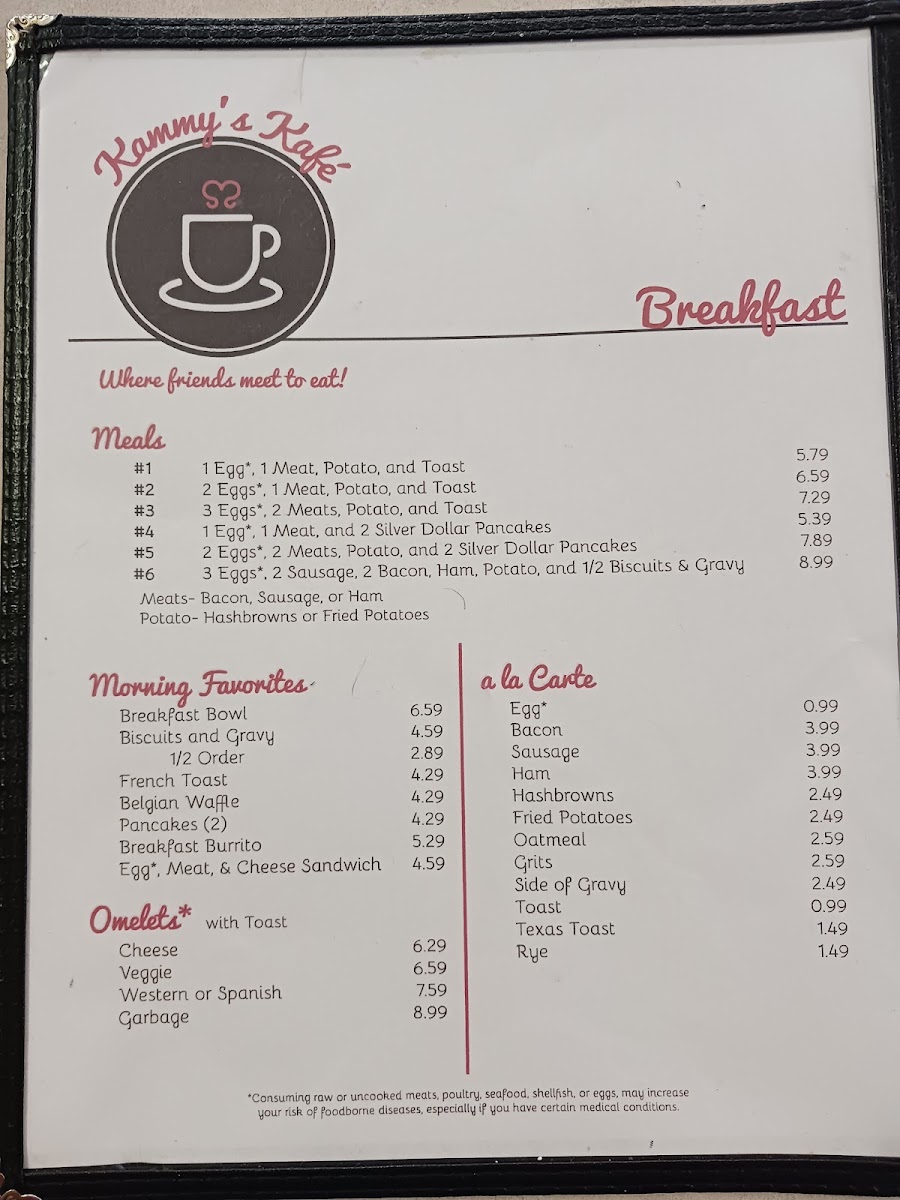 Menu Kammy's Kafé-1