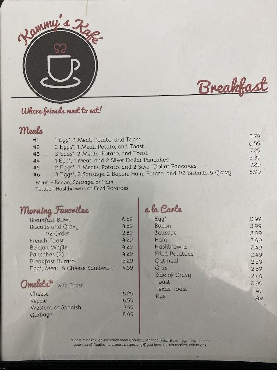 Menu Kammy's Kafé-3