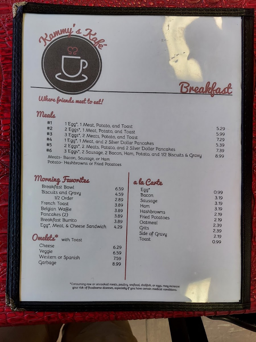 Menu Kammy's Kafé-8