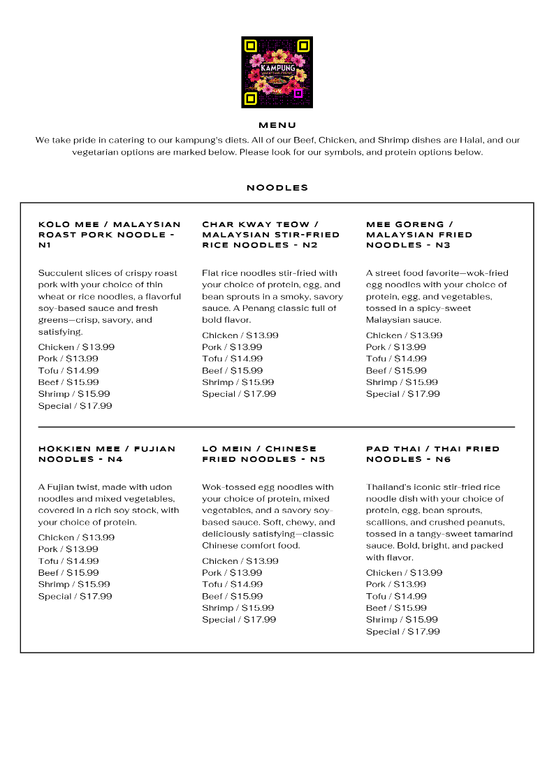 Menu Kampung Malaysian Cuisine-1