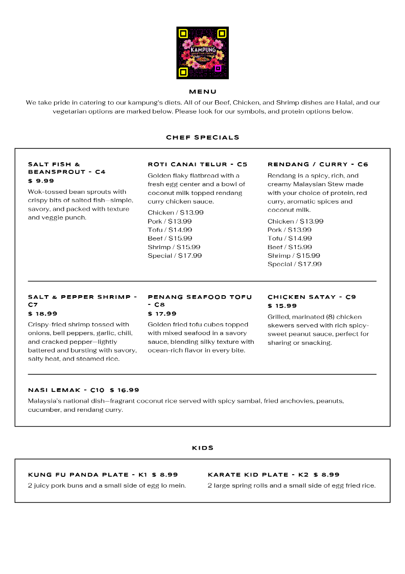 Menu Kampung Malaysian Cuisine-2