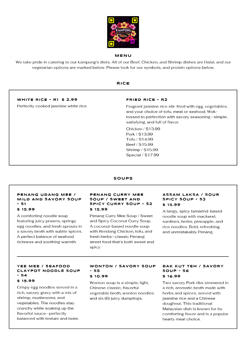 Menu Kampung Malaysian Cuisine-3