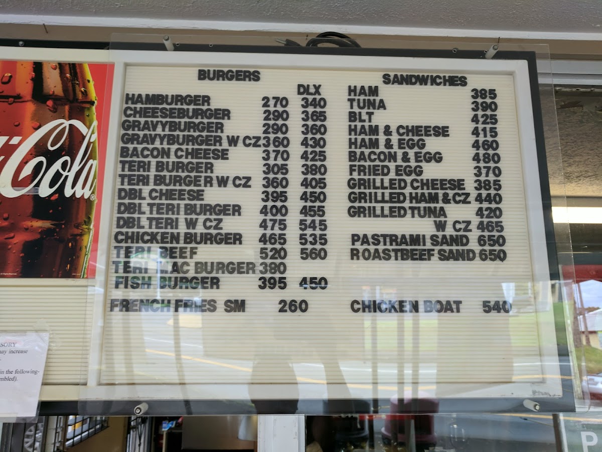 Menu Kandi's Drive Inn-5