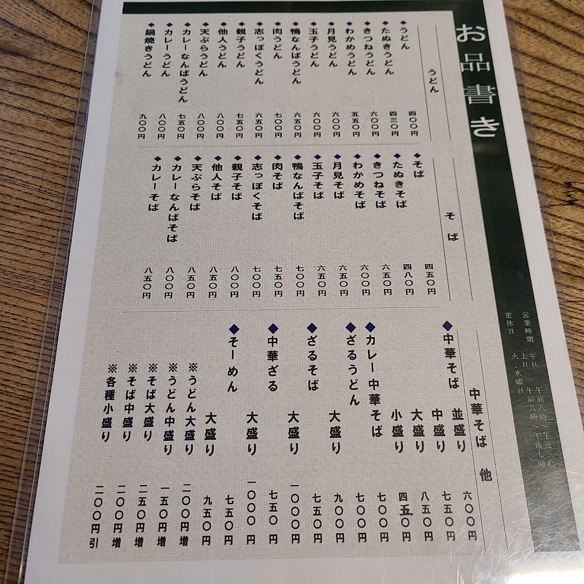 Menu Kaneto Shokudo-7