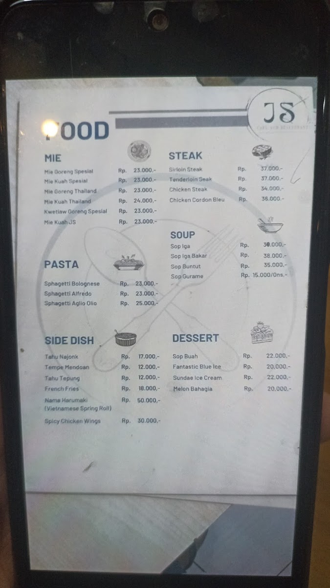 Menu Kantin Js-4