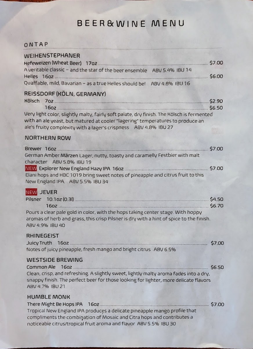 Menu Kantine Biergarten Wine Bar Eatery-8