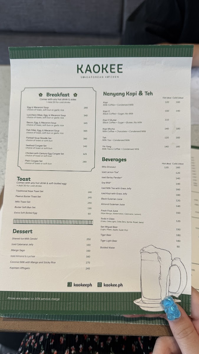 Menu Kaokee-7
