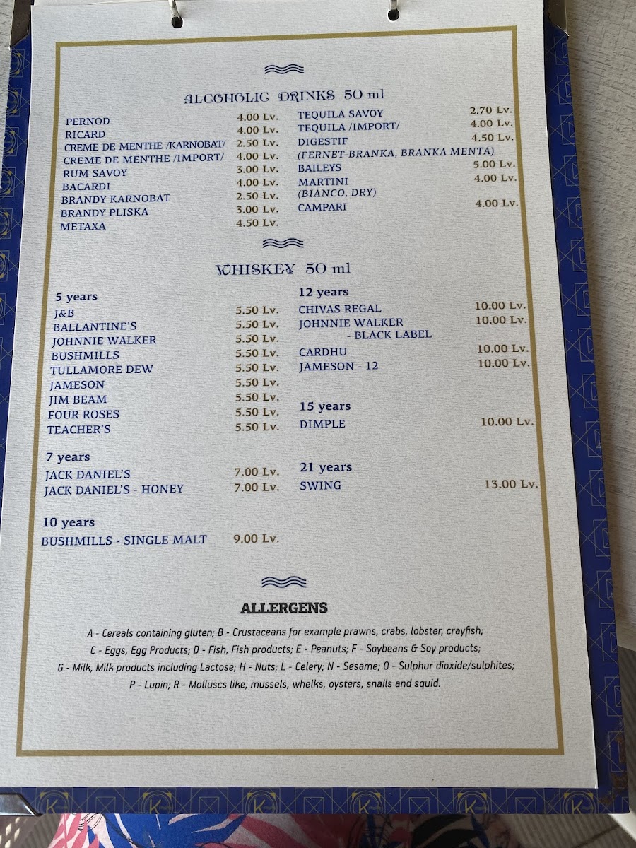 Menu Kaptazh-5