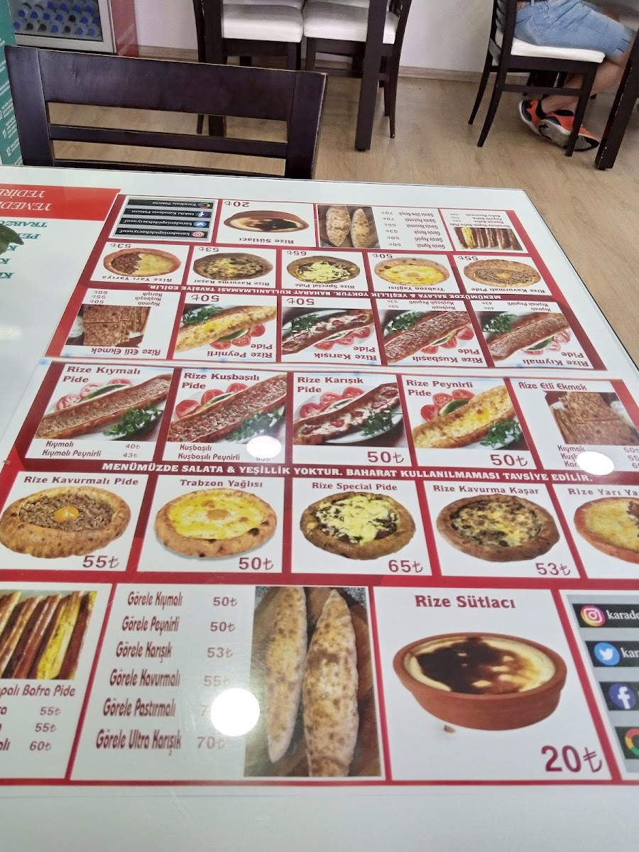 Menu Karadeniz Pide Rizeli Hacı Yusuf-5