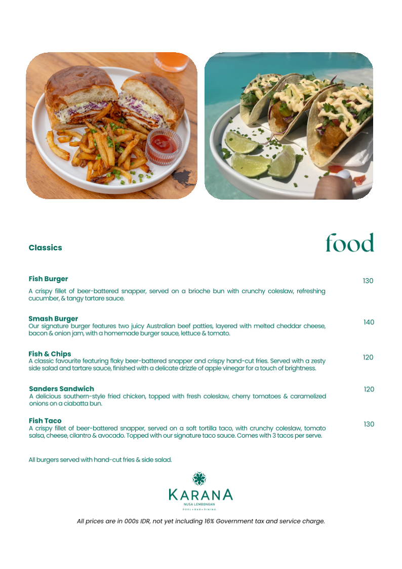 Menu Karana Nusa Lembongan, Pool - Bar - Dining-1