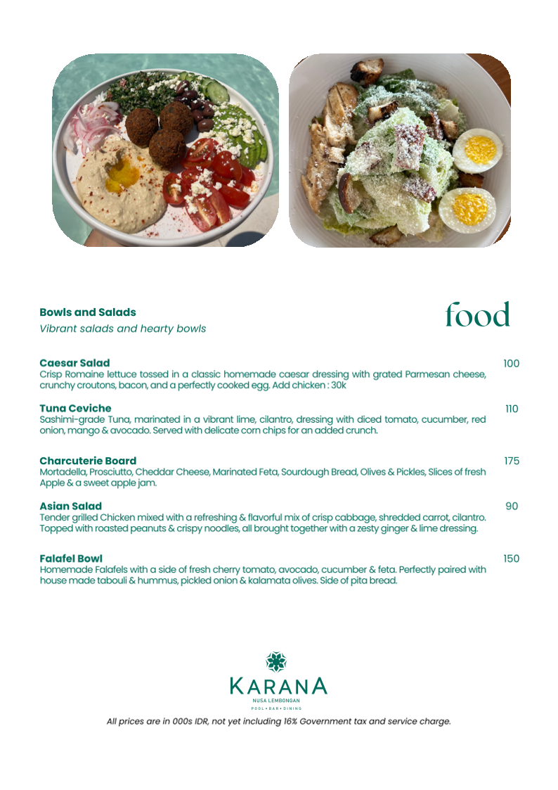 Menu Karana Nusa Lembongan, Pool - Bar - Dining-2