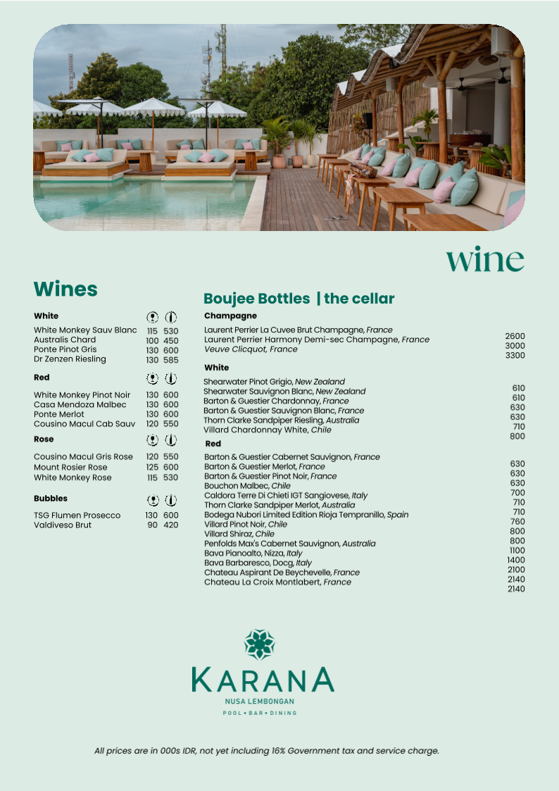 Menu Karana Nusa Lembongan, Pool - Bar - Dining-8