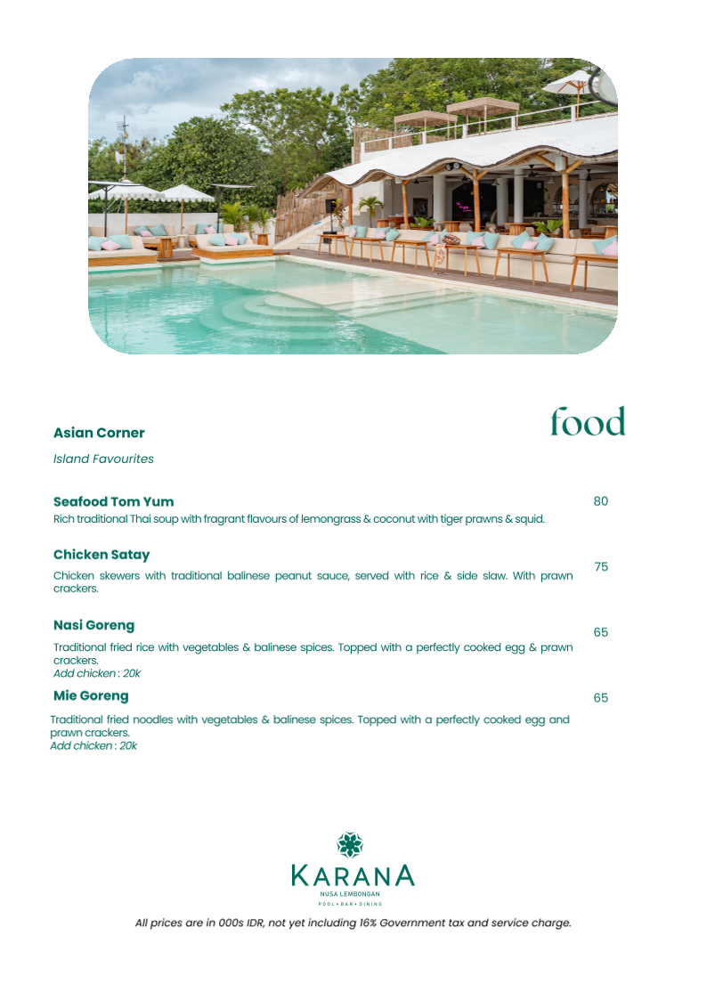 Menu Karana Nusa Lembongan, Pool - Bar - Dining-9