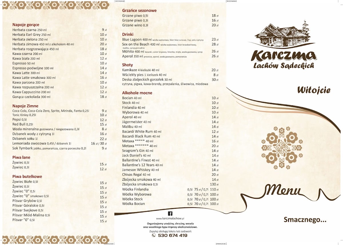 Menu Karczma Lachów Sądeckich-2