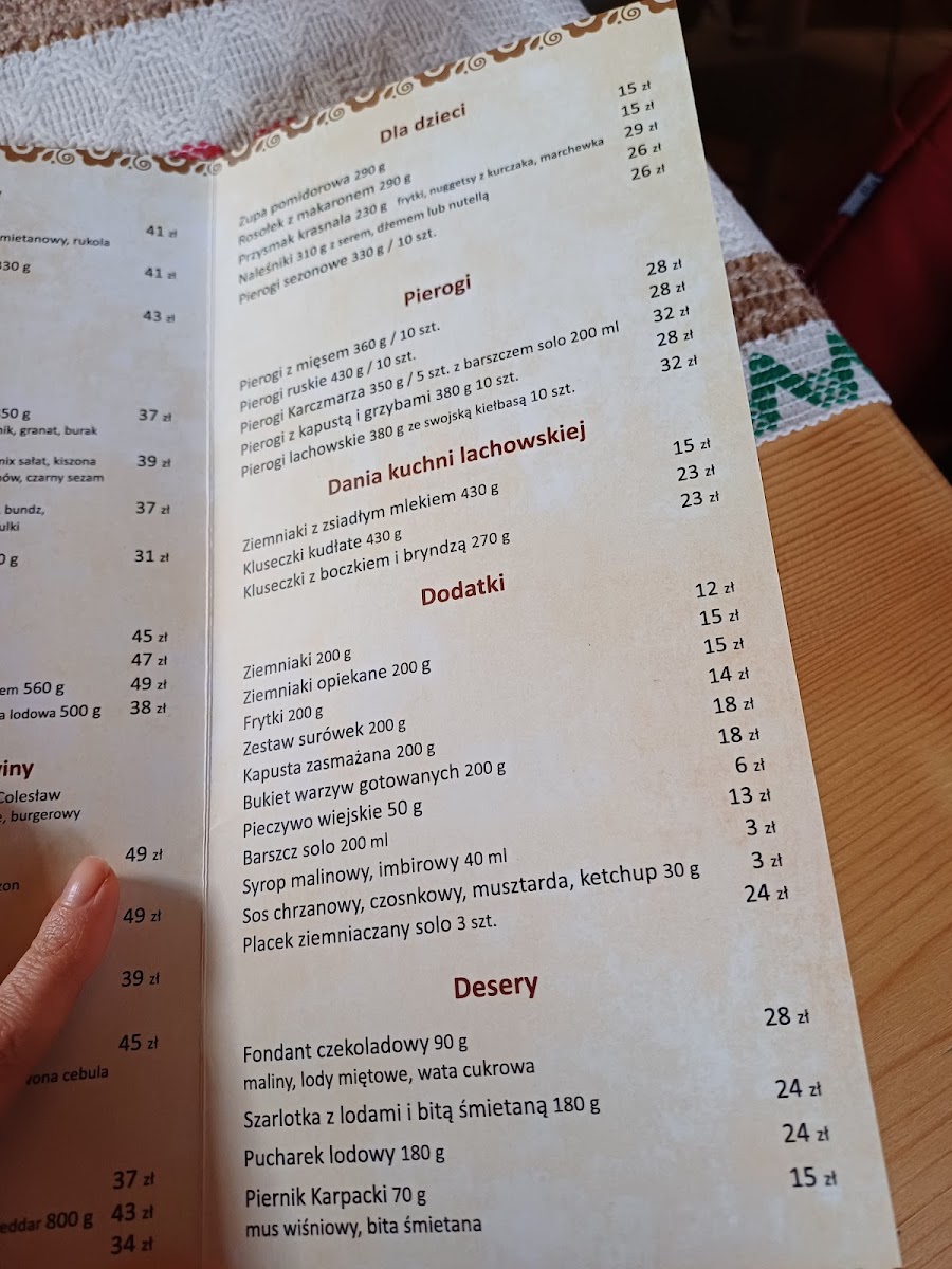 Menu Karczma Lachów Sądeckich-4