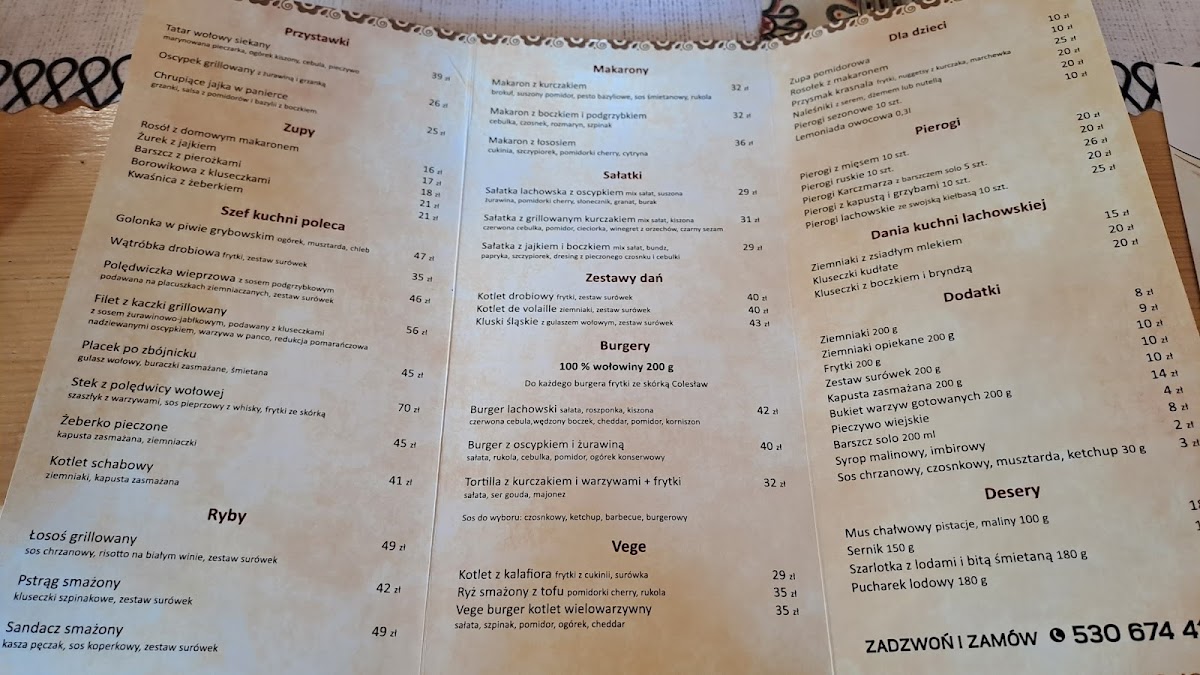 Menu Karczma Lachów Sądeckich-6