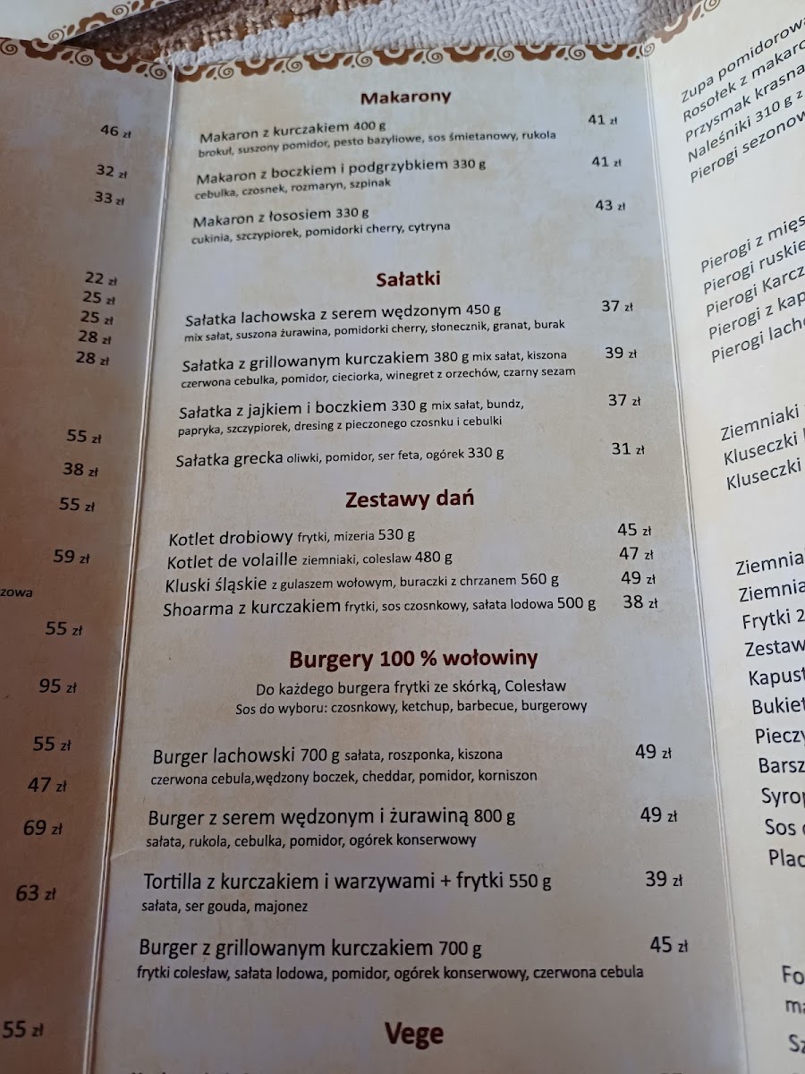 Menu Karczma Lachów Sądeckich-8