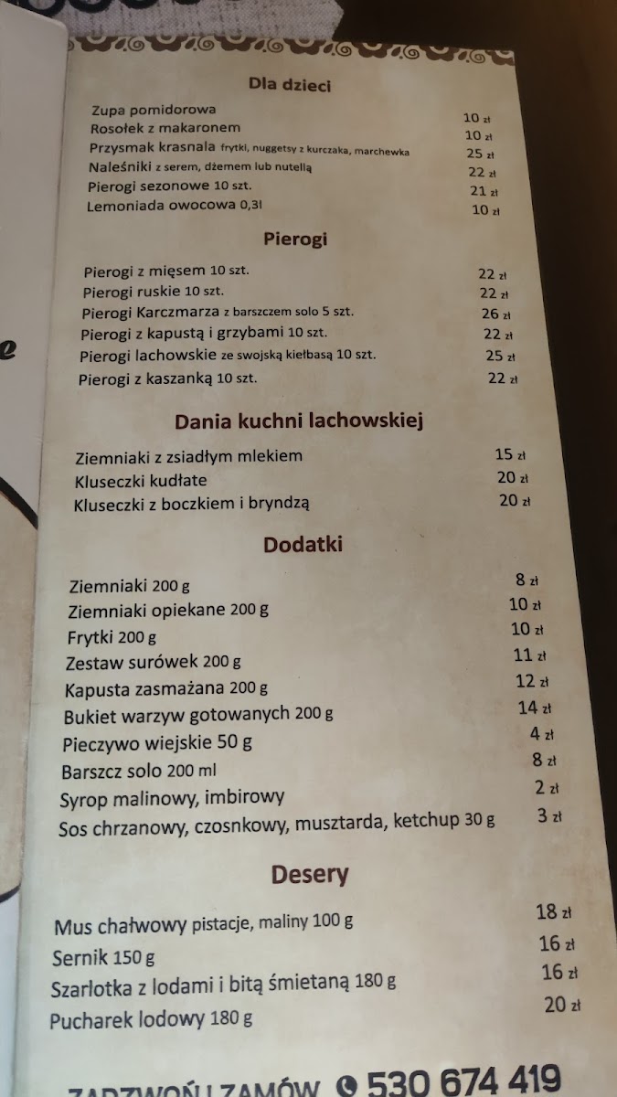 Menu Karczma Lachów Sądeckich-9