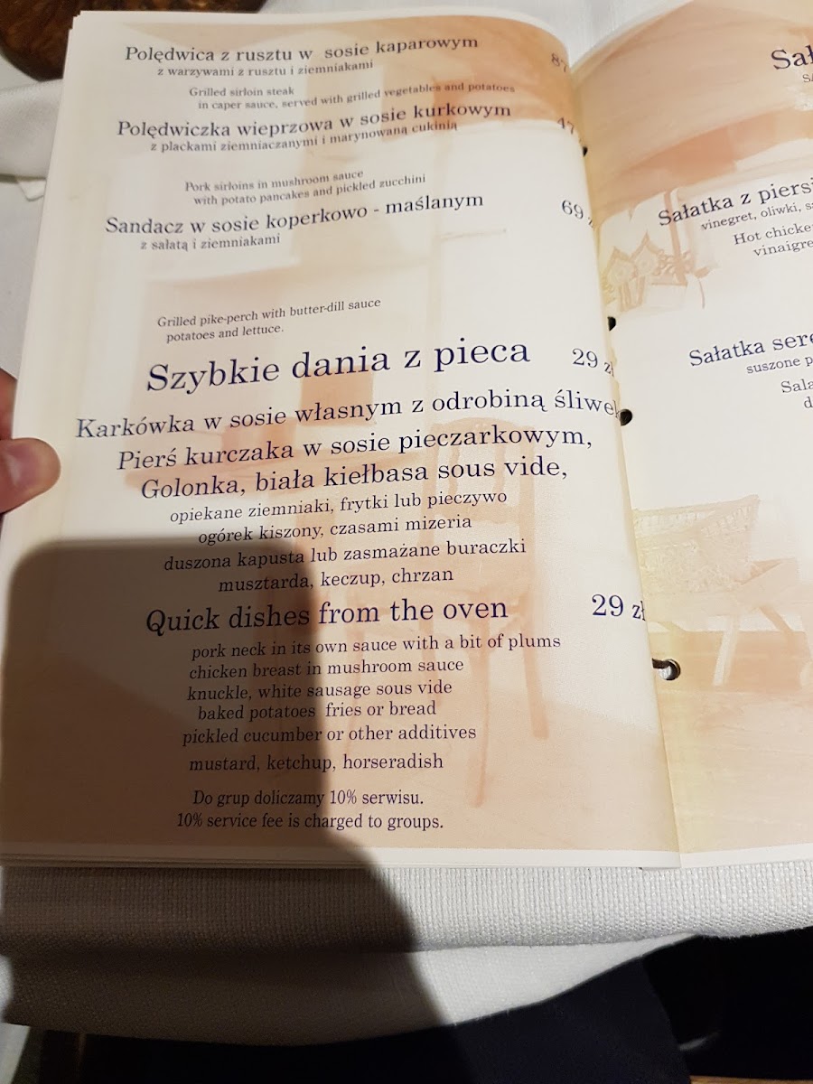 Menu Karczma W Pęcicach-4