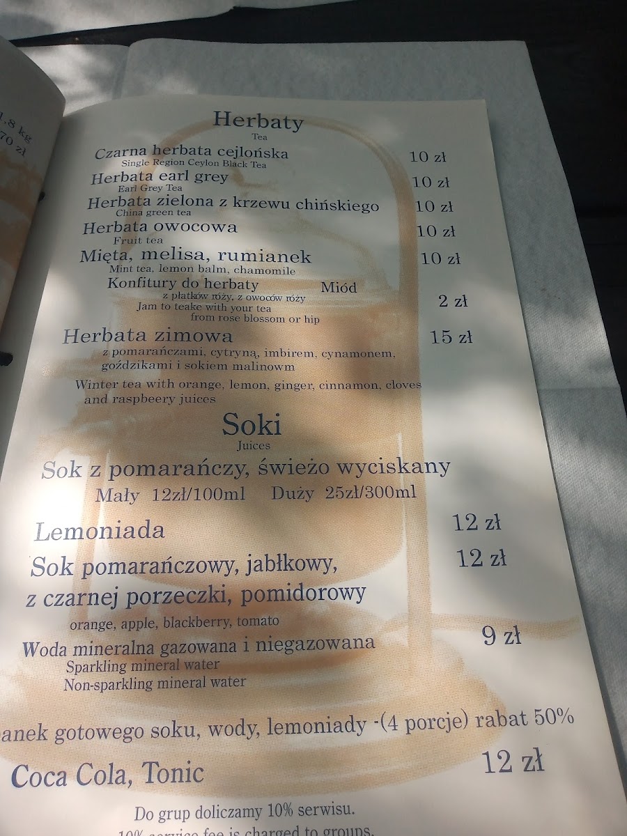 Menu Karczma W Pęcicach-5