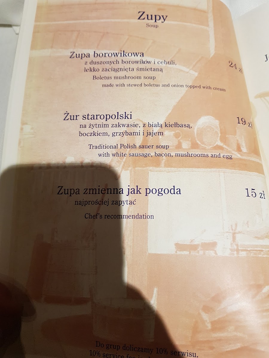 Menu Karczma W Pęcicach-8
