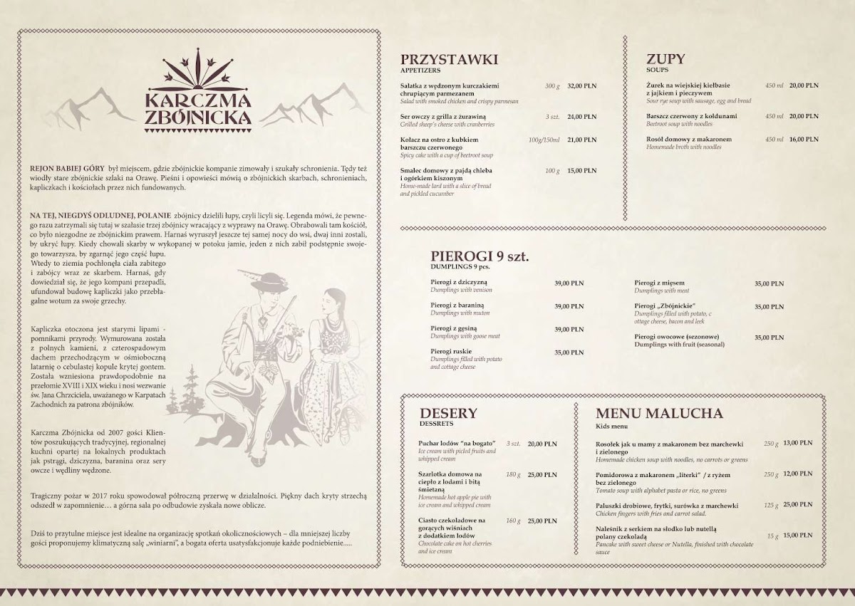 Menu Karczma Zbójnicka-1